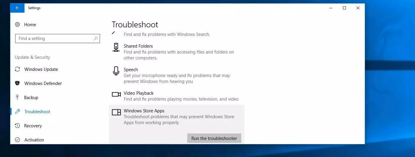 Imagen: Windows 10: solución de problemas de “Aplicaciones de la Tienda Windows”